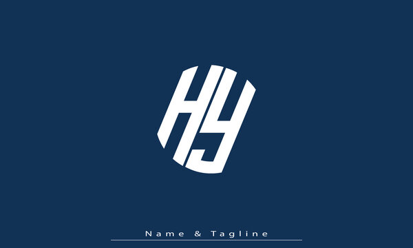 Alphabet letters Initials Monogram logo HY , YH