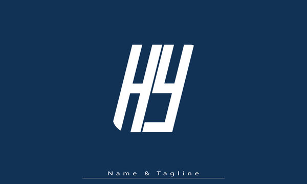 Alphabet letters Initials Monogram logo HY , YH