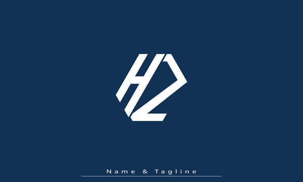 Alphabet letters Initials Monogram logo HZ , ZH