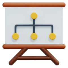 Poster - flowchart 3d render icon illustration