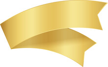 Gold Ribbon, Sticker Golden Ribbon, Gold Label, Tape Bow