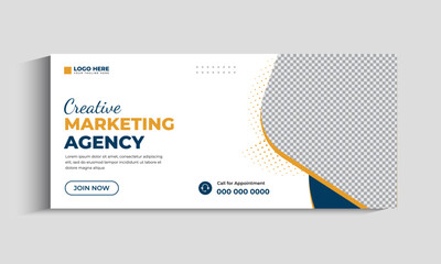 digital marketing facebook cover and web banner template