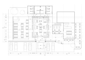 Naklejka na meble Write a blueprint architecture for building.