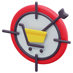 Poster - target 3d render icon illustration