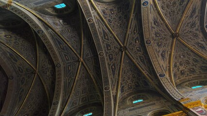 Wall Mural - The outstanding vault of Cremona Cathedral, Italy