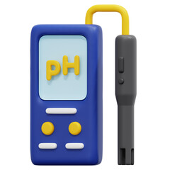 Wall Mural - ph meter 3d render icon illustration