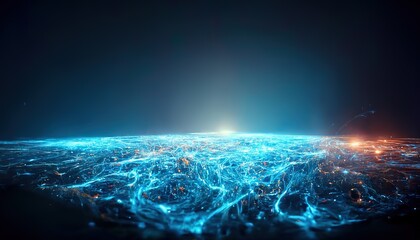 Poster - Futuristic technology abstract background with lines for network, big data, data center, server, internet, speed. Abstract neon lights into digital technology tunnel.