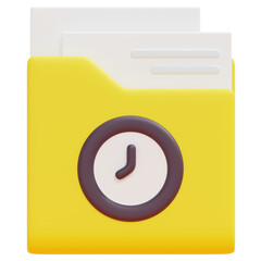 Poster - folder 3d render icon illustration