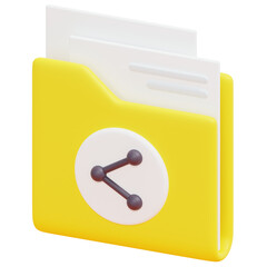 Poster - folder 3d render icon illustration