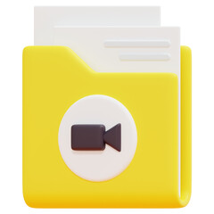 Sticker - folder 3d render icon illustration