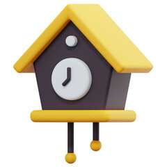 Sticker - cuckoo 3d render icon illustration