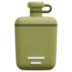 Sticker - canteen 3d render icon illustration