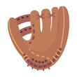 A baseball glove mitt flat icon