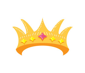 Sticker - gold crown jewelry