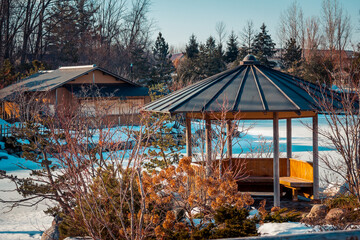 Wall Mural - Gazebo in the middle of a garden