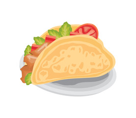 Poster - taco food in plate