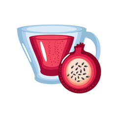 Poster - pomegranate fruit juice drink