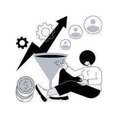 Poster - conversion rate optimization abstract concept vector illustration. digital marketing system, lead at