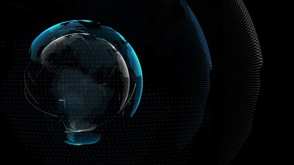 Wall Mural - globe metaverse animation background graphics resources  global sphere