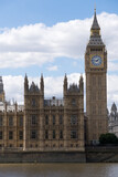 Fototapeta Big Ben - Big Ben London Parliament cloudy blue sky