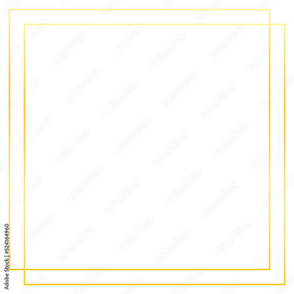Gold square frame png