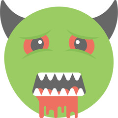 Canvas Print - Vampire Emoji Flat Icon