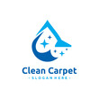 © SejalanArt - Clean carpet logo vector. Interiors cleaning service business logo template design concept.