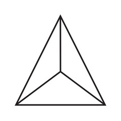 Poster - abstract line geometric sign in hexagon and triangle shapes. minimal logotypes collection. simple or