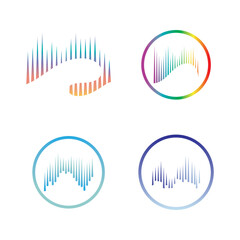 aurora logo design icon illustration vector template