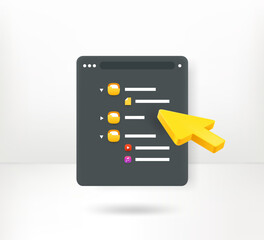 Poster - Searching a file in a folder. 3d vector concept
