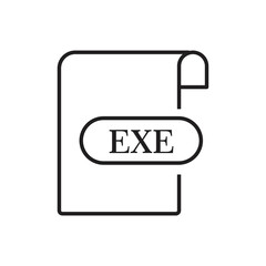 Canvas Print - Exe format document icon design. vector illustration