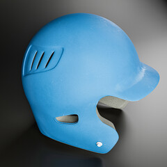 Wall Mural - baseball helmet isolated on black background