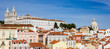 Panorama of the Church of Sao Vicente de Fora and Santa Engracia church in Lisbon, Portugal