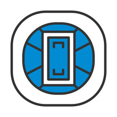 Sticker - American Football Stadium Bird's-eye View Icon