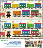 Fototapeta Dziecięca - Toy train find the differences picture puzzle
