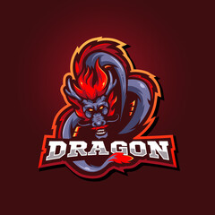 Wall Mural - Dragon Mascot Logo
