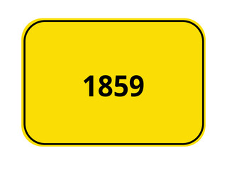 Sticker - Ortseingangsschild Jahr - 1859