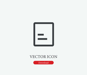 Poster - Document vector icon. Editable stroke. Symbol in Line Art Style for Design, Presentation, Website or Mobile Apps Elements, Logo.  Note symbol illustration. Pixel vector graphics - Vector