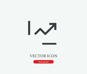 Poster - Graph vector icon. Editable stroke. Symbol in Line Art Style for Design, Presentation, Website or Mobile Apps Elements, Logo.  Graph symbol illustration. Pixel vector graphics - Vector