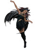 3d Illustration of a gothic angel flying with outspread wings