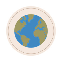 Wall Mural - earth planet icon