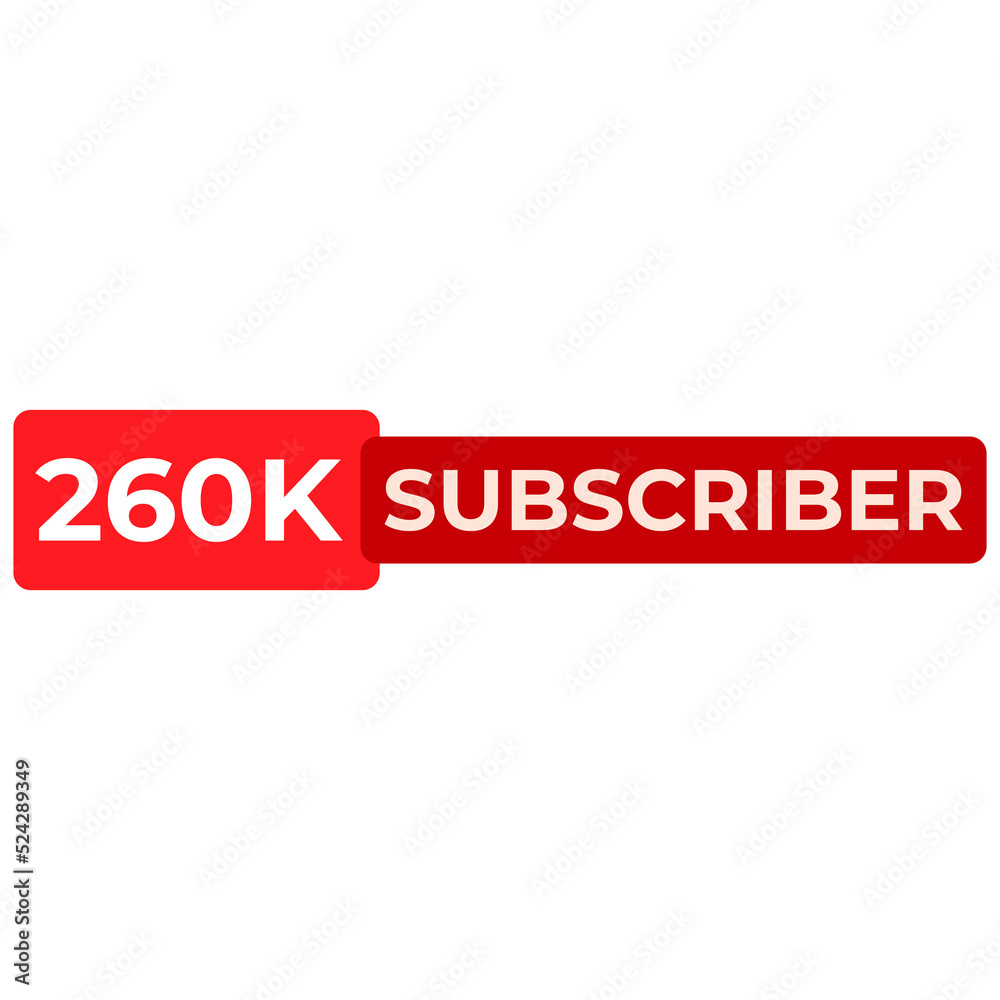 THANK YOU 260K SUBSCRIBER CELEBRATION TEMPLATE DESIGN BANNER ART VECTOR ...