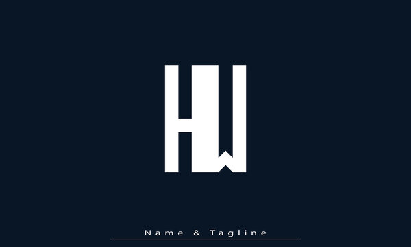 Alphabet letters Initials Monogram logo HW , WH