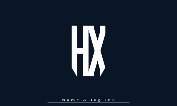 Alphabet letters Initials Monogram logo HX , XH