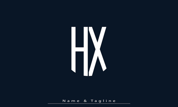 Alphabet letters Initials Monogram logo HX , XH