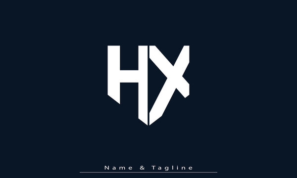 Alphabet letters Initials Monogram logo HX , XH
