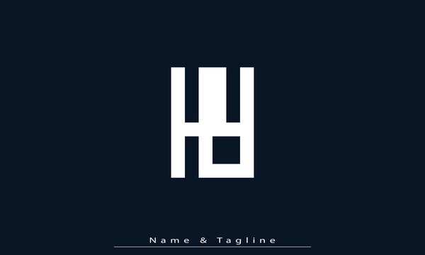 Alphabet letters Initials Monogram logo HY , YH