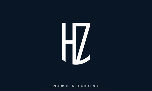 Alphabet letters Initials Monogram logo HZ , ZH