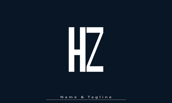 Alphabet letters Initials Monogram logo HZ , ZH