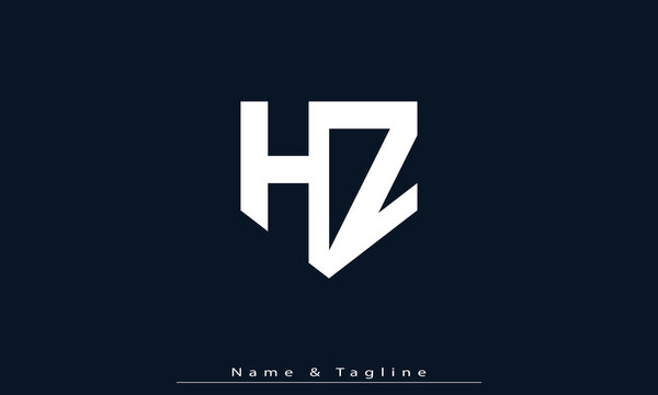 Alphabet letters Initials Monogram logo HZ , ZH